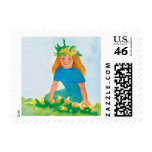 Little girl postage stamps
