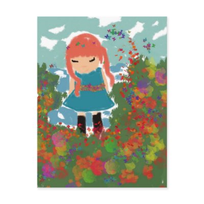 little girl postcards by KatAnnette