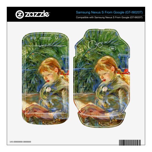 Little girl, reading by Berthe Morisot Skin For Samsung Nexus S