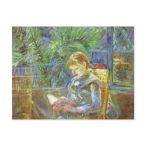 Little GIrl Reading postcards