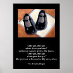 LITTLE GIRL SHOE POSTER WITH NURSERY RHYME posters