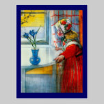 Little Girl with Blue Iris postcards