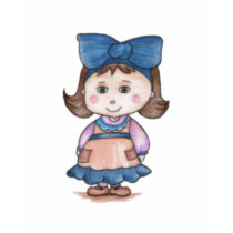 Little Girl with Blue Lace T-Shirt by sweet_lemmon Little Girl with Blue Lace T-Shirt