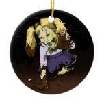 Little Girl Zombie Christmas Tree Ornaments