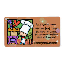 Little Girlie loves to bake bread  RST Shipping Label