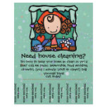 Little Girlie promotes housecleaning business GRN Flyer