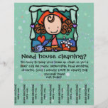 Little Girlie promotes housecleaning business GRN Flyer