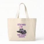 Little Girls Love Their Trucker Daddy Canvas Bag