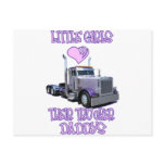 Little Girls Love Their Trucker Daddy Post Card