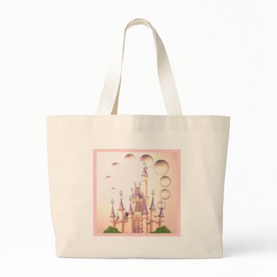 Little Girl's Princess Castle Birthday Invitations Canvas Bags by jbranam