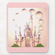 Little Girl's Princess Castle Birthday Invitations mousepads by jbranam Little Girl's Princess Castle Birthday Invitations mousepads
