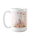 Little Girl's Princess Castle Birthday Invitations mugs