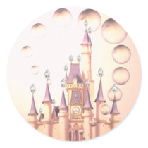 Little Girl's Princess Castle Birthday Invitations Sticker