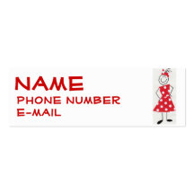 Little Girl's Profile Card Business Card Template