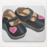 LITTLE GIRL'S SHOES WITH HEART MOUSE PADS