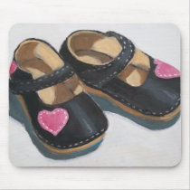LITTLE GIRL'S SHOES WITH HEART mousepads by joyart LITTLE GIRL'S SHOES WITH HEART mousepads