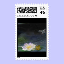Little Golden Frog postage stamp stamps