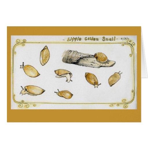 "Little Golden Snail" Greeting Cards