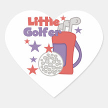 Little Golfer T-shirts and Gifts Heart Sticker
