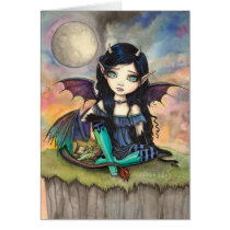 Little Gothic Fairy and Dragon Fantasy Art cards