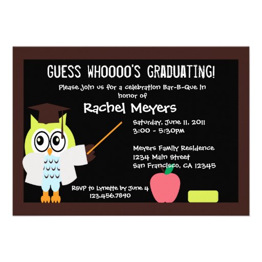 Little Graduate Owl Invite