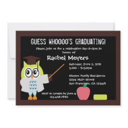 Little Graduate Owl Invite invitation