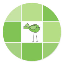 little green bird stickers