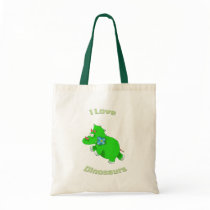 little green dino (i loce dinosaurs) bags