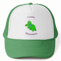 little green dinosaur ( i love dinosaurs) hats