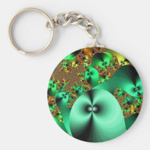 Little Green Fractals Key Chains