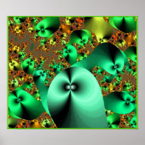 Little Green Fractals Poster