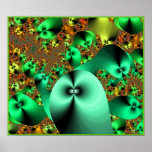 Little Green Fractals Poster