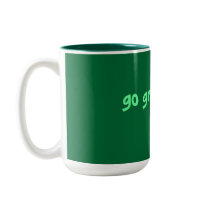 Little green frog and wig on a mug by design_girl Little green frog and wig on a mug