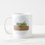 Little Green Grasshopper Cartoon Tea Coffee Cup