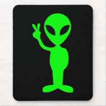 Little Green Man Mouse Pads