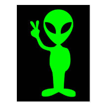 Little Green Man Postcards