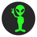 Little Green Man stickers