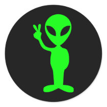 Little Green Man stickers