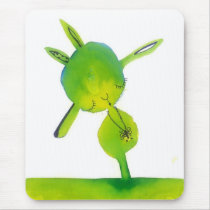 little green munkey munk mousepads