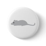 little grey mouse pinback button