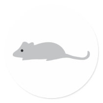 little grey mouse stickers by Tomaniac little grey mouse stickers