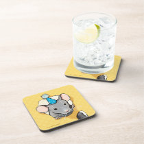 Little Grey Party Mouse Cork Coasters