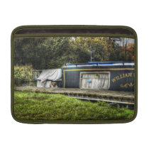 Little Guard Dog on Narrowboat Macbook Air Sleeve ipad sleeves