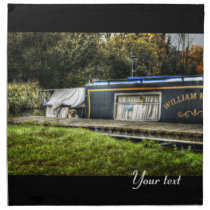 Little Guard Dog on Narrowboat napkin napkins