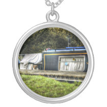 Little Guard Dog on Narrowboat necklace necklaces