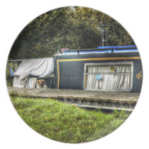 Little Guard Dog on Narrowboat plate plates