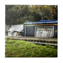 Little Guard Dog on Narrowboat tile tiles