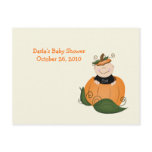 Little Halloween Pumpkin Baby Shower Advice Cards Post Card