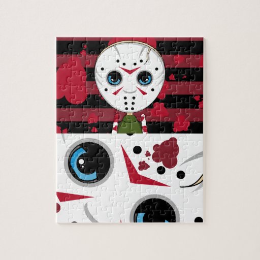 LIttle Halloween Serial Killer Jigsaw Puzzle Zazzle