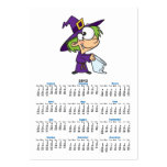 little halloween witch kid business card template